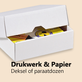 Dekseldozen of paraatdozen voor drukwerk en papier