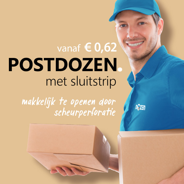 Postdozen met zelfklevende sluiting