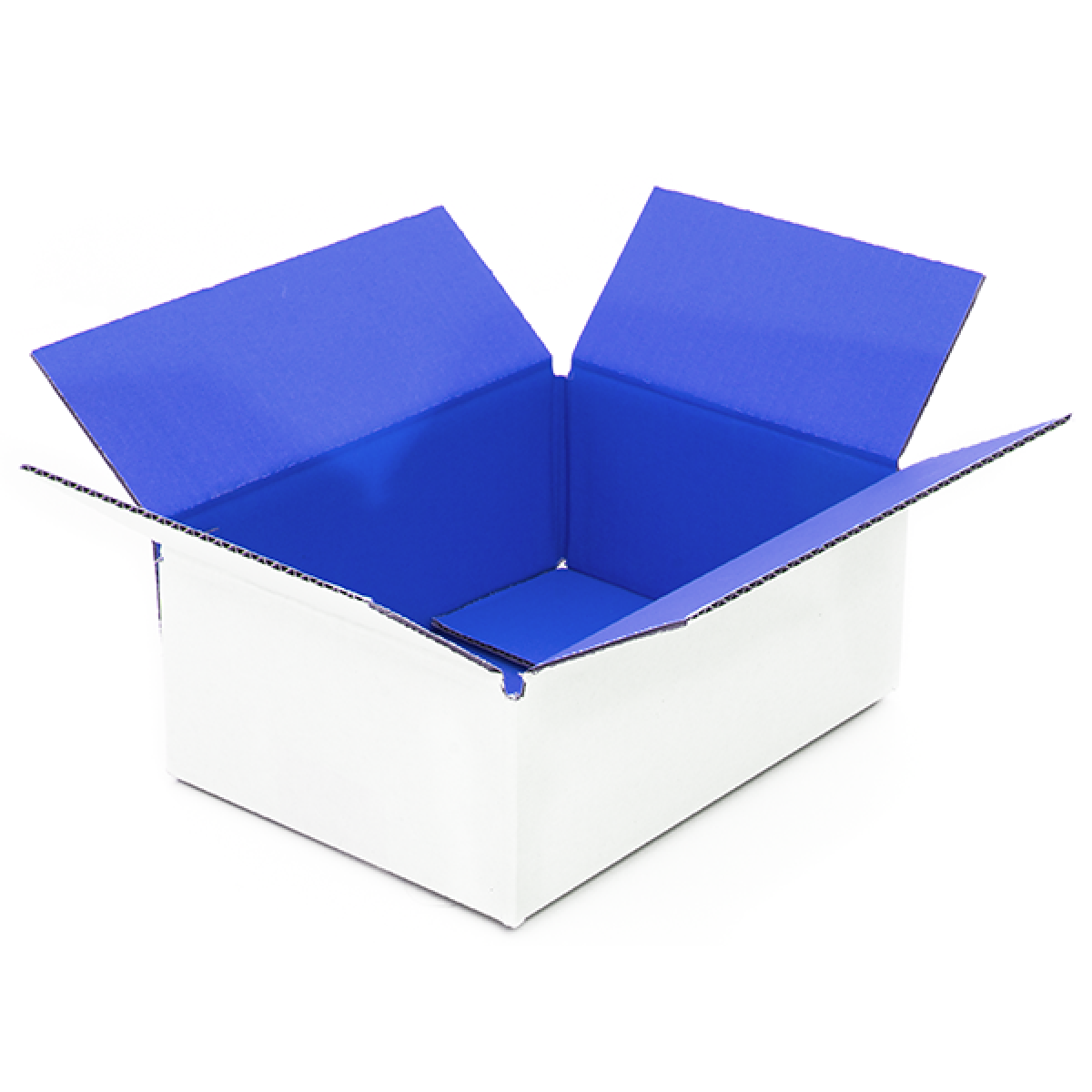 Blauwe doos binnen